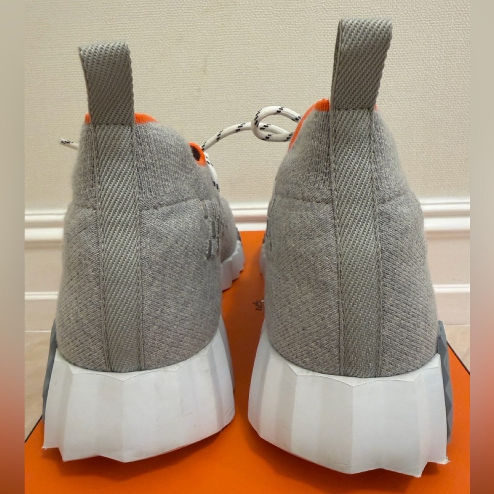 Hermès Slip-On Sneakers – Knit & lamb skin– Made in Italy Size 39,5 ( US 9-9,5) - Picture 11 of 12